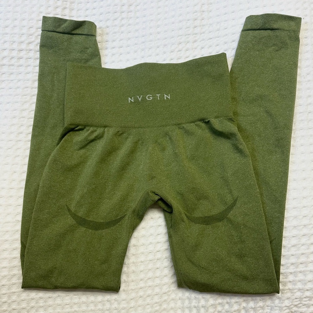 NVGTN Meadow Green Contour Seamless High-Waisted Leggings